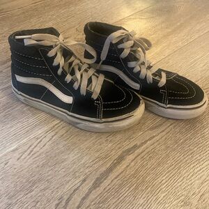 Vans youth lace up high tops in black size 12.5